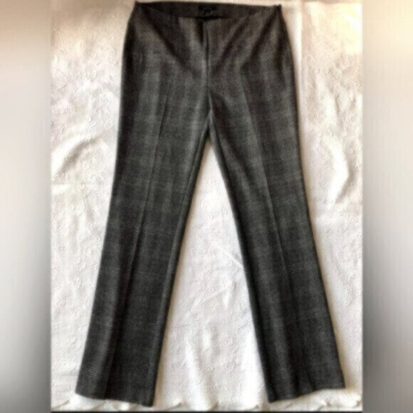 Alison Sheri -Tall High Waist Grey Plaid Dress Pants Women's Sz XL - Picture 3 of 8